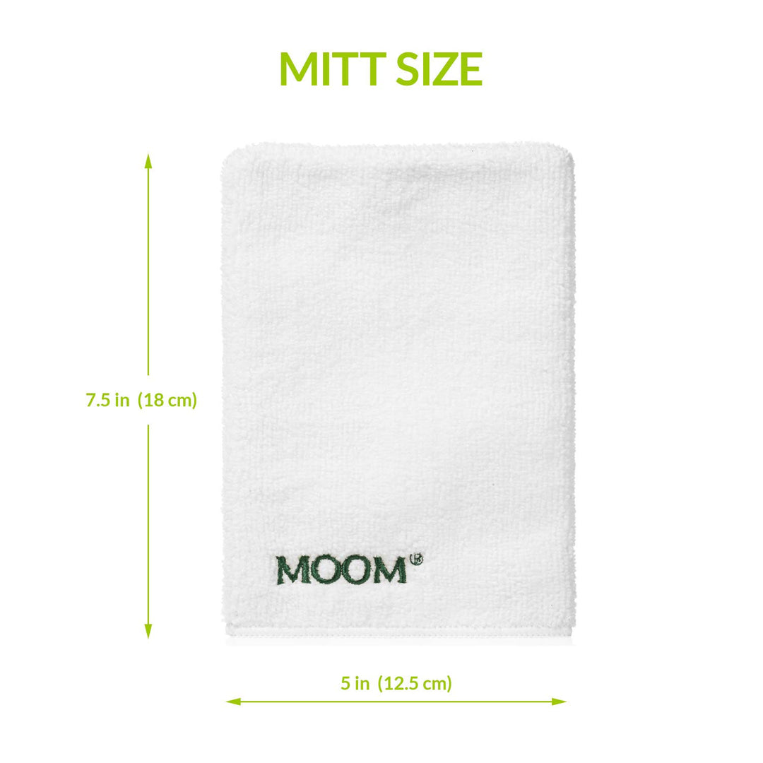 MOOM Spa Collection Face and Body Mitt - Proprietary Woven Microfibre Technology, Luxuriously Soft Mitt for Men/Women daily use - Exfoliates and Revitalizes your skin for a healthy glow 1 Pack