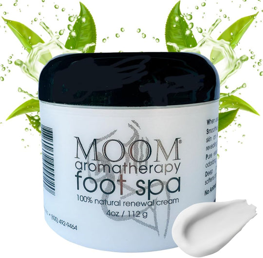 MOOM Foot Spa Cream – 100% Natural Foot Renewal, foot cream infused with Essential Oils for Soft, Smooth Feet, Aromatherapy Moisturizer for Dry, Cracked Heels,Feet,Knees,Elbows,Hands