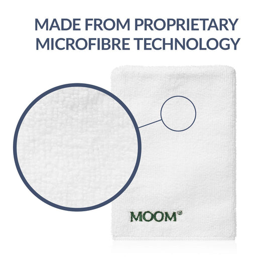 MOOM Spa Collection Face and Body Mitt - Proprietary Woven Microfibre Technology, Luxuriously Soft Mitt for Men/Women daily use - Exfoliates and Revitalizes your skin for a healthy glow 1 Pack