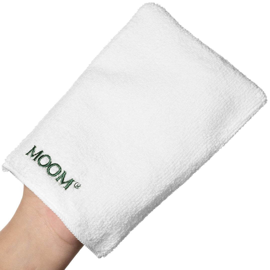 MOOM Spa Collection Face and Body Mitt - Proprietary Woven Microfibre Technology, Luxuriously Soft Mitt for Men/Women daily use - Exfoliates and Revitalizes your skin for a healthy glow 1 Pack