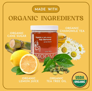 MOOM Organic Hair Removal with Tea Tree Refill Jar 12 oz (Classic)