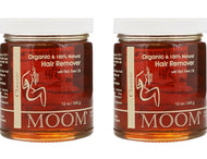 MOOM Organic Hair Removal with Tea Tree Refill Jar 12 oz (Classic)(2 Pack)