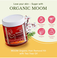 MOOM Organic Hair Removal with Tea Tree Refill Jar 6 oz (Classic)