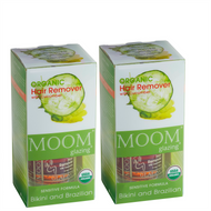 MOOM Glazing Organic Hair Remover with Cucumber Bikini and Brazilian (2 Pack)